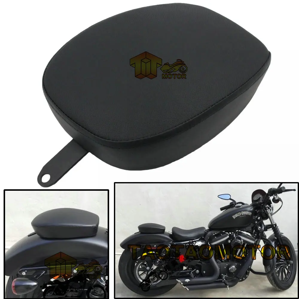 Черная подушка для заднего сиденья мотоцикла Кожаная Harley Sportster XL 1200 883 72 48 Forty-eight