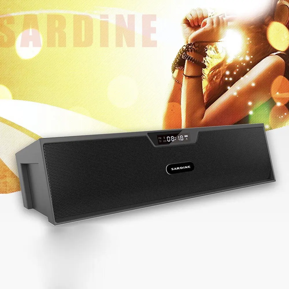 Sardine Bluetooth колонки с fm радио будильник встроенный микрофон светодиодный дисплей