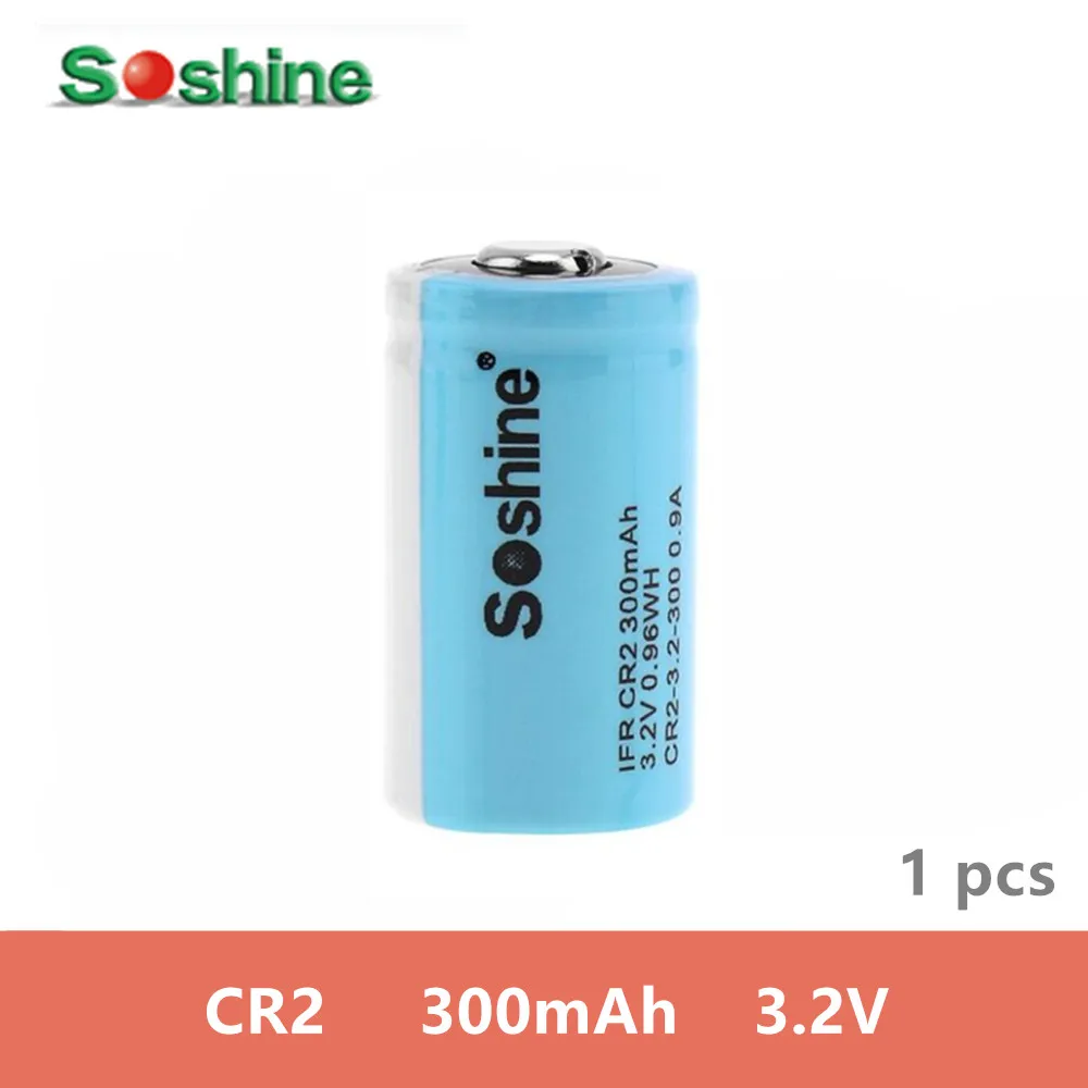 1 шт. оригинальный SOSHINE LiFePo4 15266 IFR CR2 300 мАч 3 2 В CR15H270 перезаряжаемая батарея с