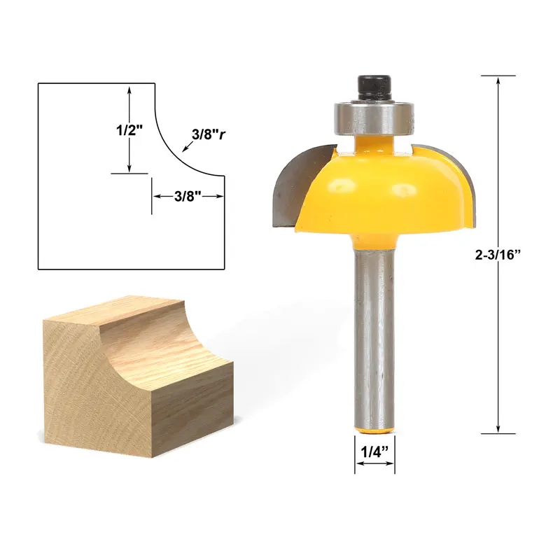 Концевая и молдинговая фреза головка 1 шт диаметр 3/8 дюйма хвостовик 1/4 |