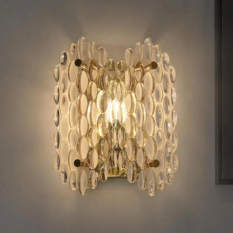 Настенный светильник зеркальный светодиодный с кристаллами|Комнатные настенные