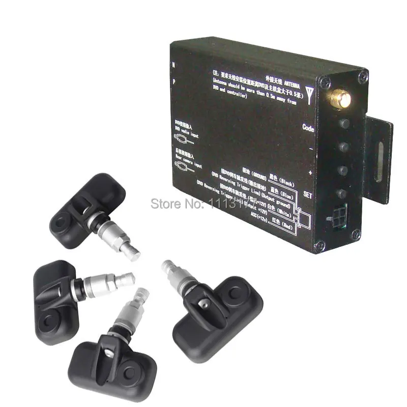 Внутренний датчик клапана Беспроводная система TPMS Transit Receiver с дисплеем видео выхода на автомобиле DVD gps или монитор