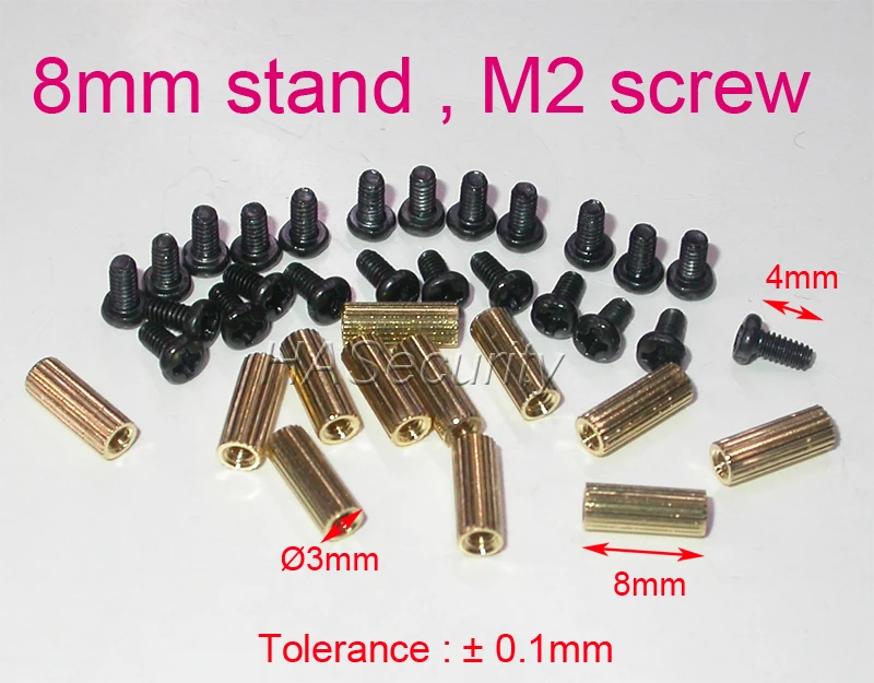 12 шт. 8 мм латунная подставка/скоба/Дырокол с M2-4mm винтом (24 шт.) для камеры