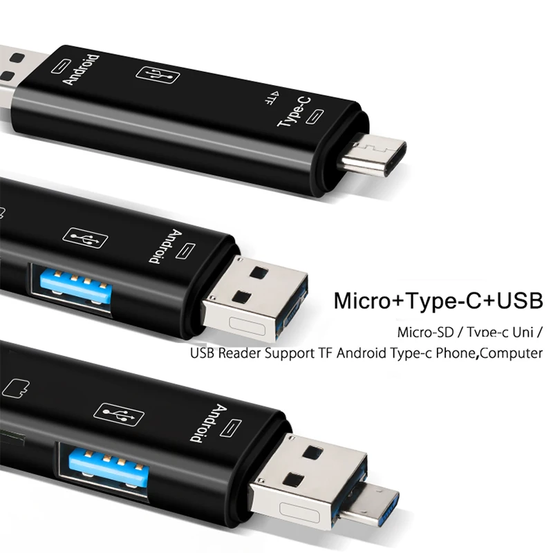 Мульти Micro SD кард-ридер Micro type-C usb-хаб карта памяти адаптер USB-C USB 2,0 коннектор кардридер для ноутбука Mac Andriod
