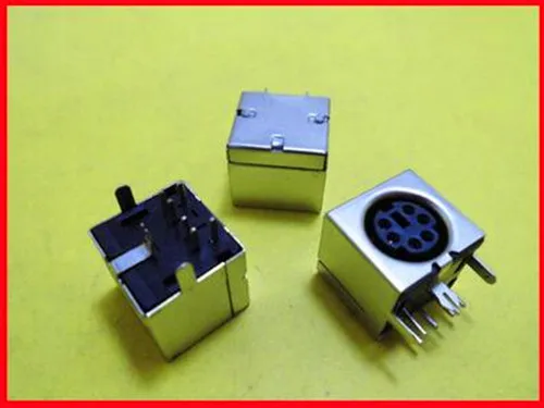 Бесплатная доставка! 3 шт. PS2 разъем 6P черный экранированный s видео/мышь