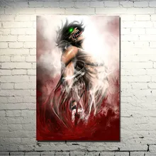POPIGIST Attack On Titan 1 2 Mikasa Ackerman Anime Art Silk Fabric Poster Print 13x20 24x36 inches Pictures For Room