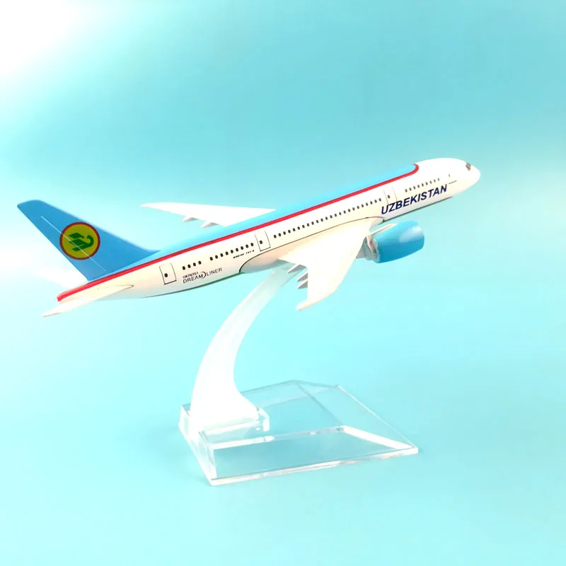 Узбекистан Airways B757 200 модель самолета 16 см сплав металла литья под давлением