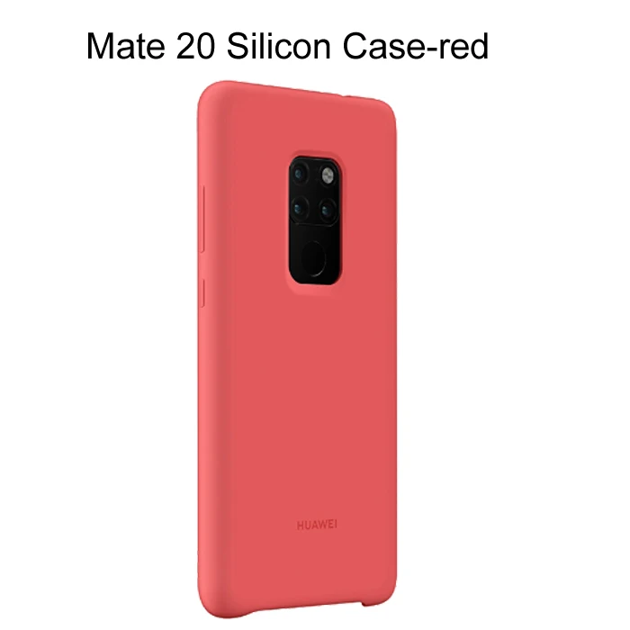 mate 20 case red Чехол для huawei mate 20, Официальный силиконовый мягкий защитный чехол для задней панели huawei mate 20 Pro чехол mate 20 силиконовый чехол - Цвет: mate 20 case red