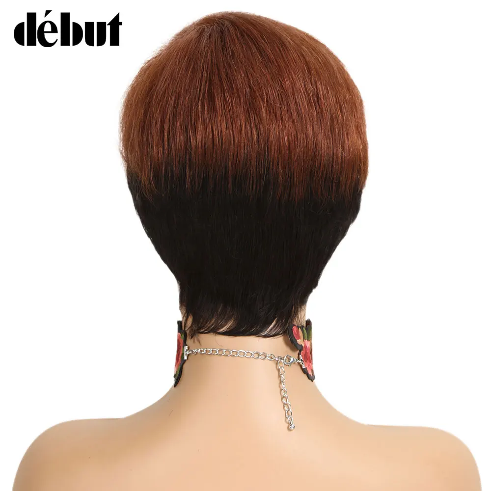 Дебютные Remy короткие парики из человеческих волос для черных женщин дешевые
