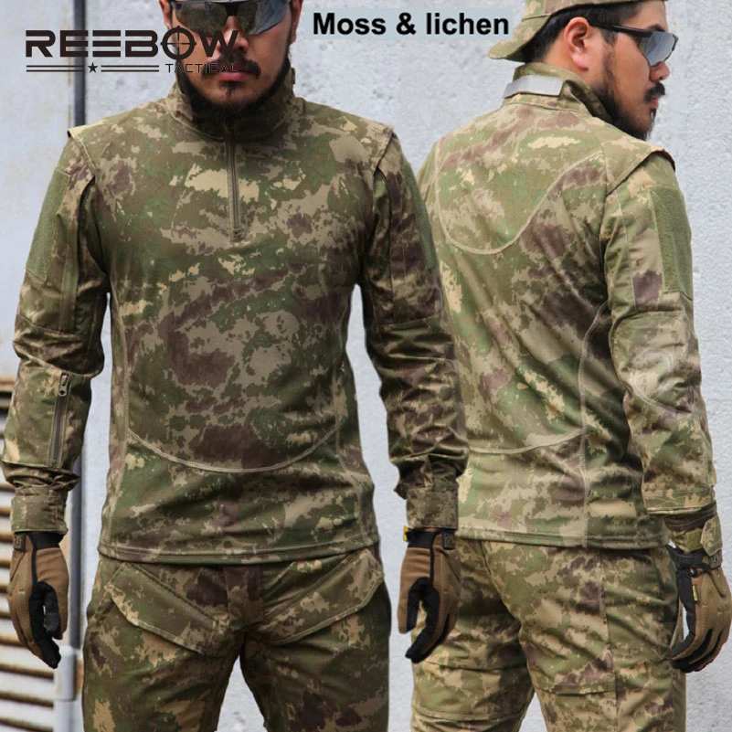 Рубашка REEBOW Мужская тактическая уличная одежда в стиле милитари бионический