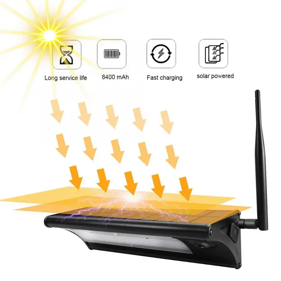 1080P HD wifi светодиодный светильник на солнечной батарее камера наружная Водонепроницаемая камера наблюдения