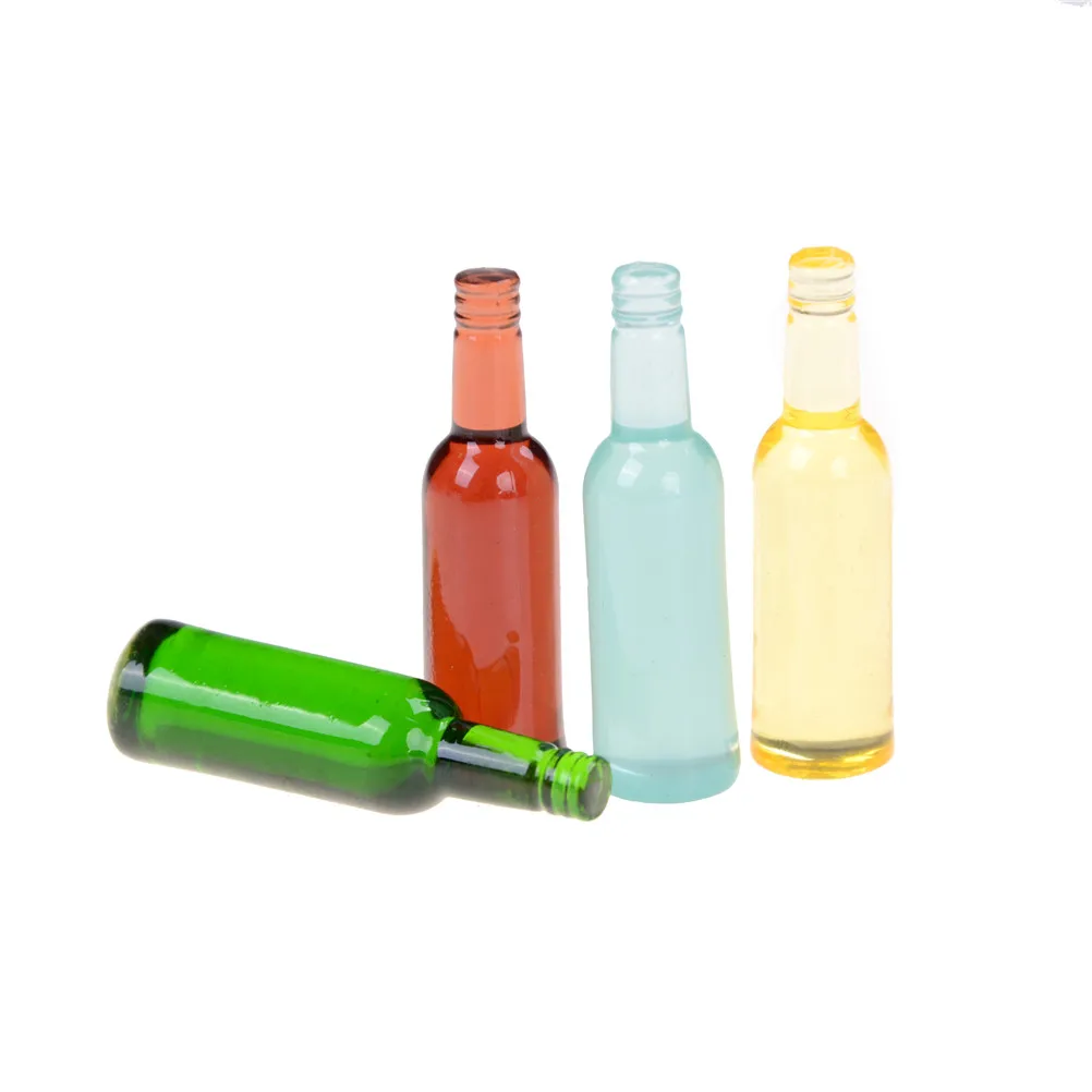 

6Pcs DIY 1:12 Dollhouse Miniature Wine Bottle Model Pretend Play Mini Food Doll Fit Toy Classic Toy for Kids Scale Model