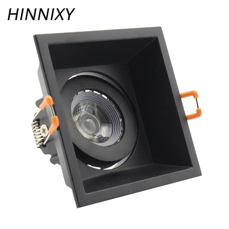 Hinnixy LED антибликовое квадратное двойное кольцо светильник 95 мм отверстие 85 265 в
