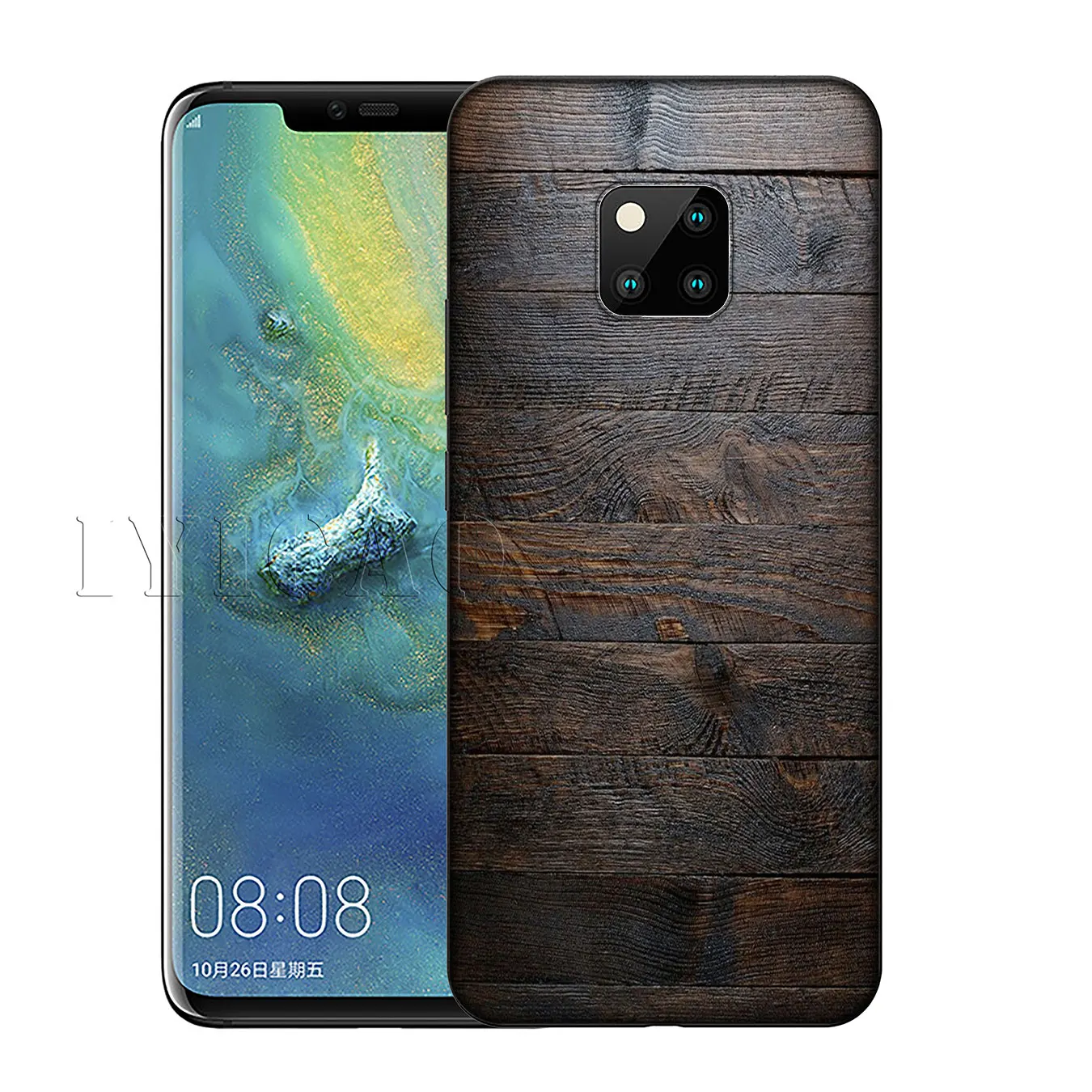 IYICAO Wood grain Silicone Soft Case for Huawei Nova 3 3i 2i Mate 20 10 Pro Lite |