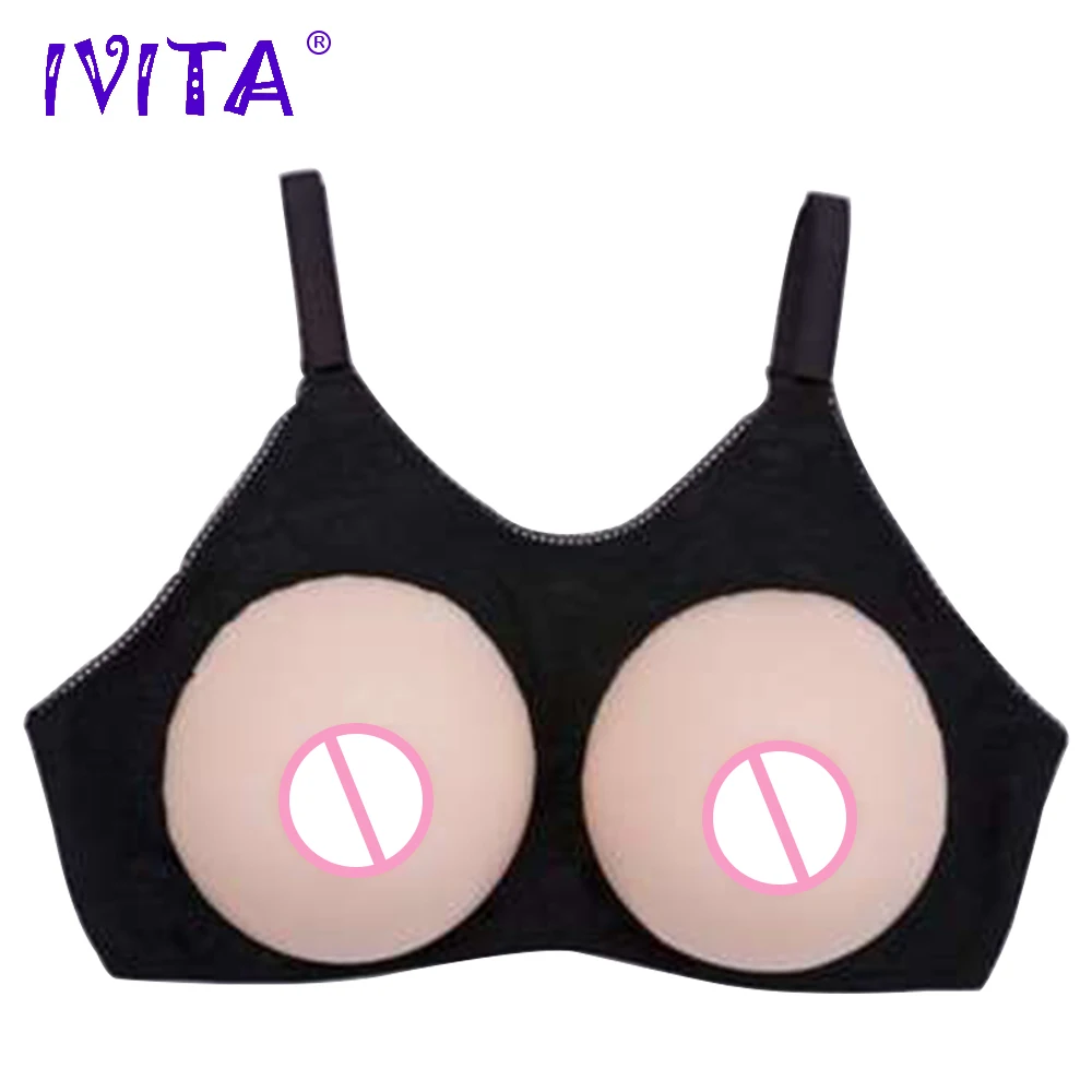 IVITA 850 г силиконовая форма груди поддельные усилитель для трансвеститов