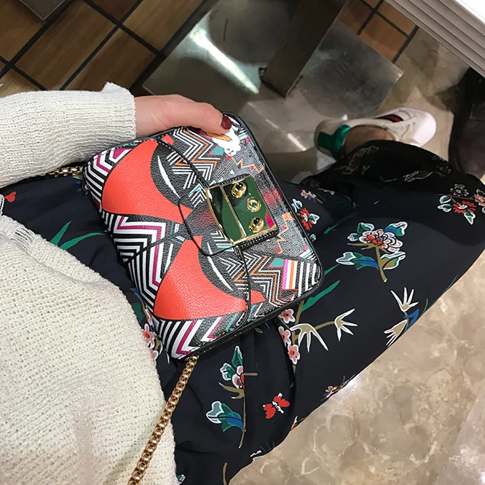 Модные женские туфли кожа сумка цветок сумочку дамы небольшой Сумки через плечо