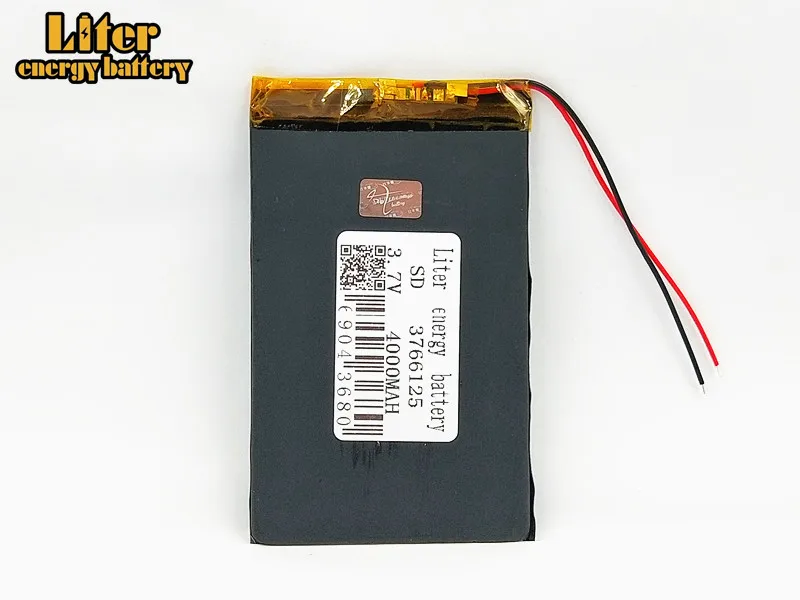 3565125 3766125 большая емкость 3 7 V полимерная литиевая батарея 4000 mAh литий ионная
