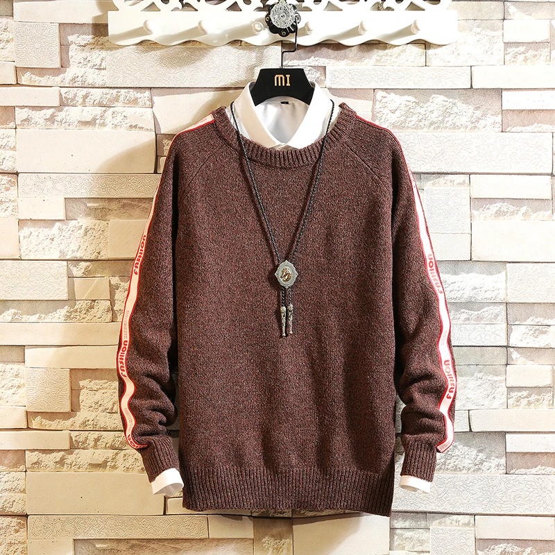 Men Winter Pullover Sweaters Outwear Casual Pullovers Large Size Loose New Male O-neck 5XL | Мужская одежда