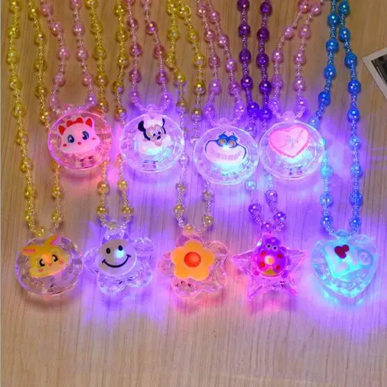 Рождественская игрушка мигающее ожерелье мягкие резиновые светодиодные игрушки