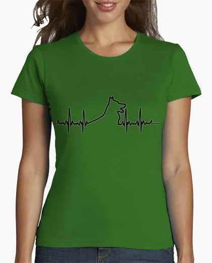 2017 Весной Новый Приход футболки женщин Электро черная собака короткий О шеи