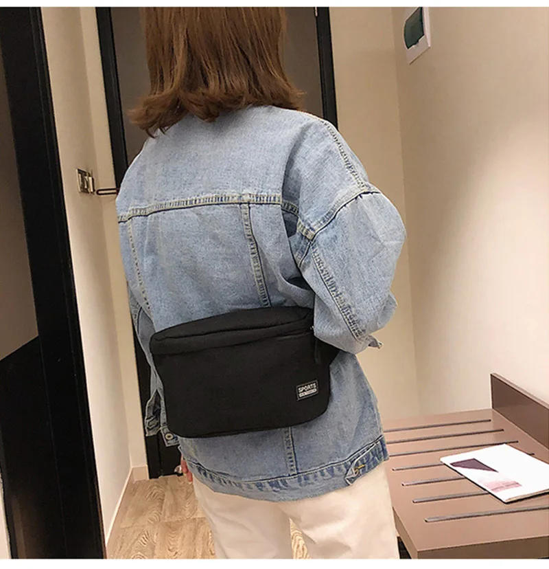 Черно-белая поясная сумка в сетку Bananka Fanny Pack диагональная поясная сумка удобная поясная Сумка внешняя простота женские нагрудные сумки