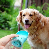350ml portable pet dog water bottle travel dog bowl cups dogs cats feeding water outdoor for puppy cat pets products
