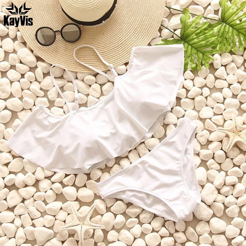 Женский купальник бикини с пуш ап KayVis сексуальный бандо принтом пляжная одежда