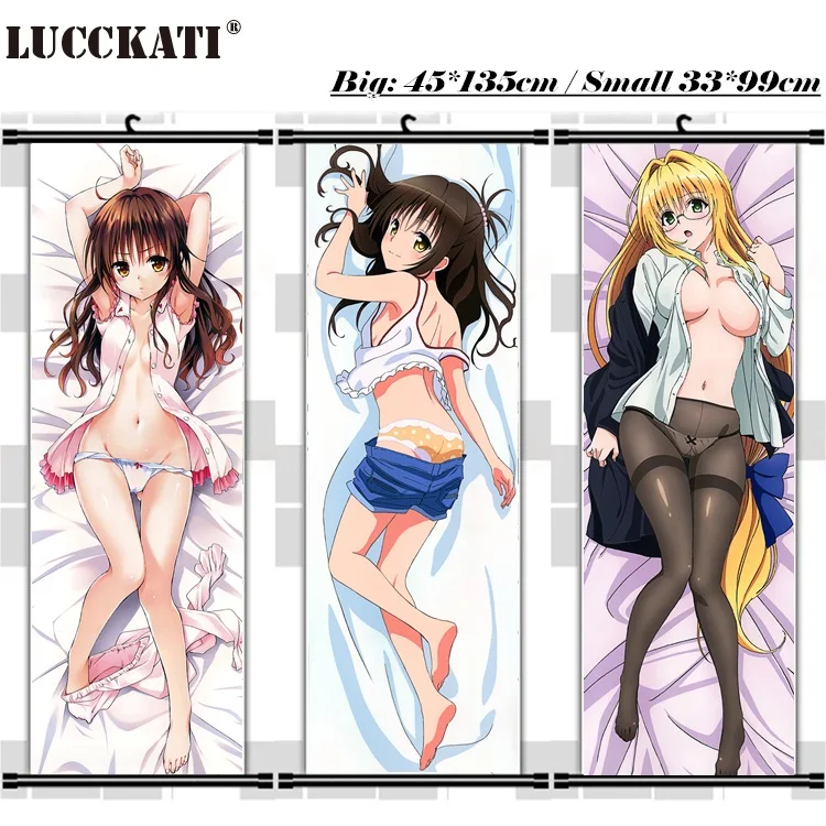 45X135 см девиз To Love Ru Trouble cameltoe loli сексуальный хвост Мультфильм Аниме Настенная