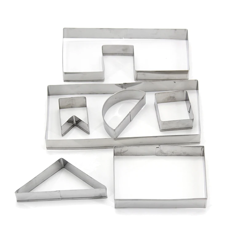 7PCS Stainless Steel Cookie mold Biscuits Christmas Molds Set For Cakes Gingerbread House Cookies Cutter Baking Tools cake molds|Формочка