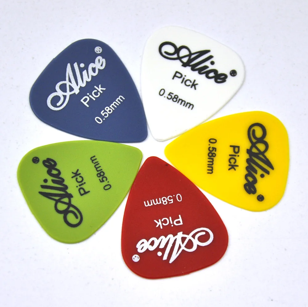 

100pcs 0.58mm Alice Matte Nylon Guitar Picks Plectrums For Acoustic Guitar