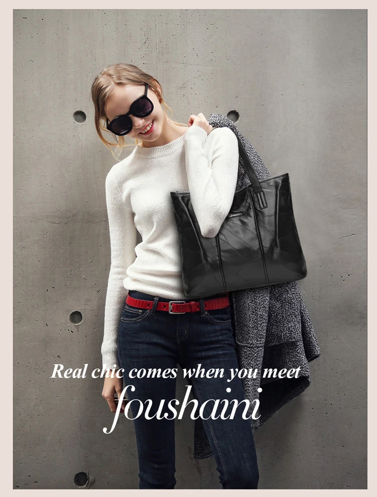 Sheepskin Stitching Handbag Handbag For Women Shopper Tote Luxury Designer sac a main High Quality Vintage Fashion Shoulder Bag