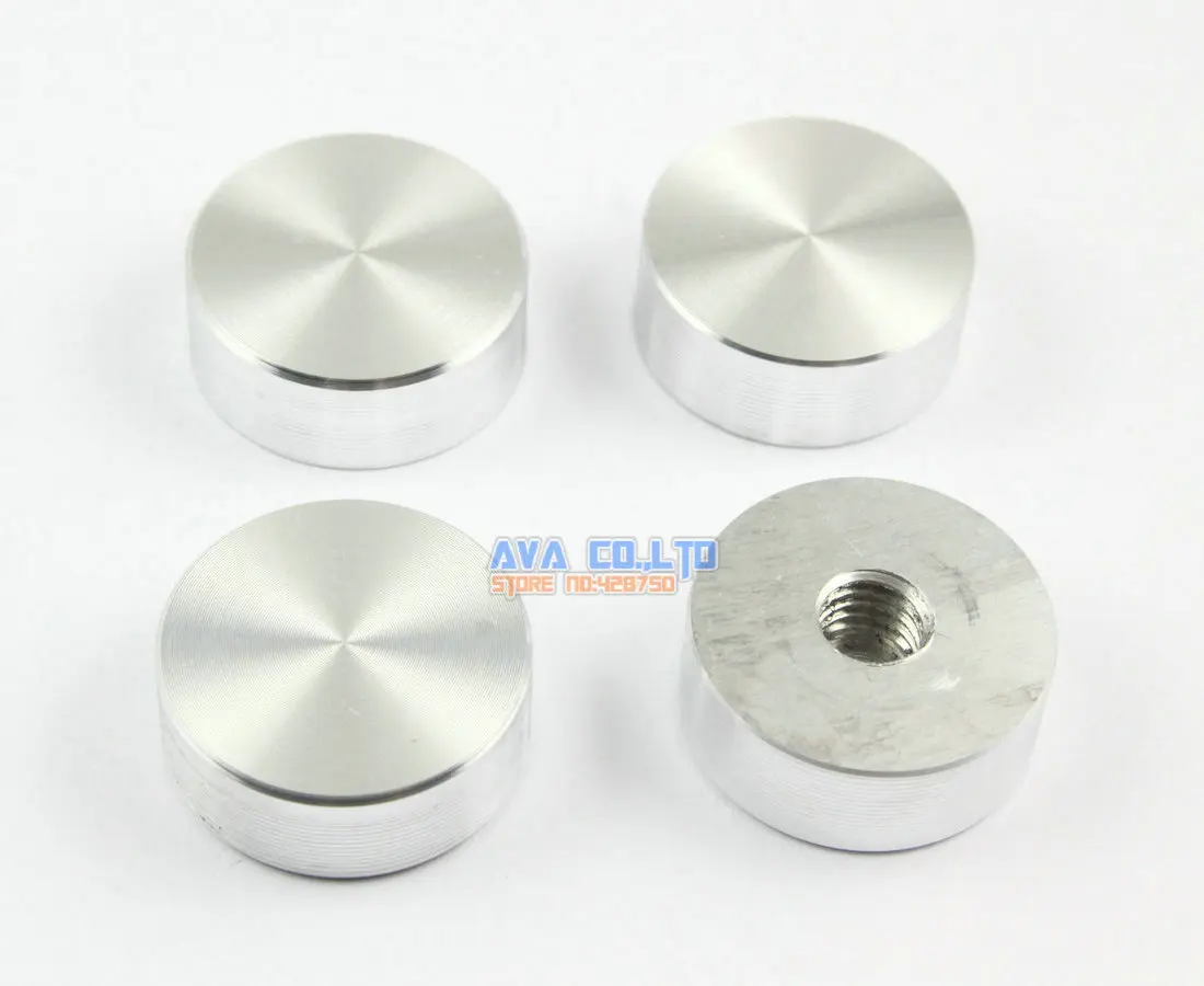 12 Pieces 25*10*M8 Aluminum Disc Glass Table Top Adapter Attaching Circle Decoration