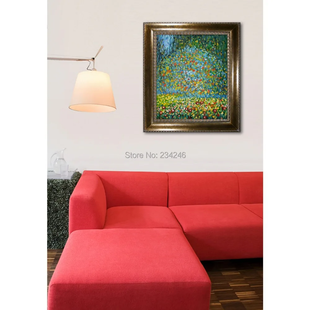 Beste 100% Hand Geschilderd Canvas Schilderijen Gustav Klimt Apple Tree Ik Stilleven Schilderen Reproducties Voor Woonkamer Muur