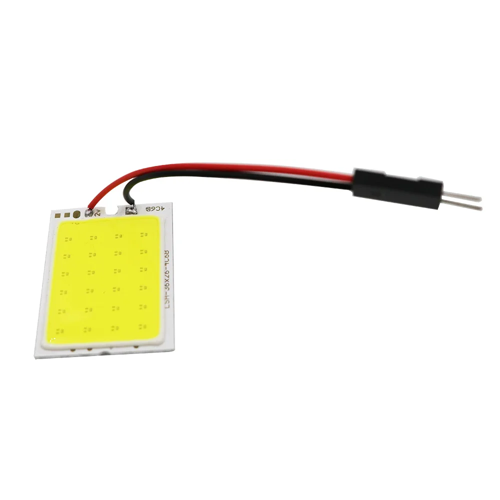 

YSY 100 шт. T10 COB 24smd светодиодный ная панель автомобиля, интерьер автомобиля, чтение карты, лампа, лампочка, купол, фестон BA9S 3 адаптер 12 В