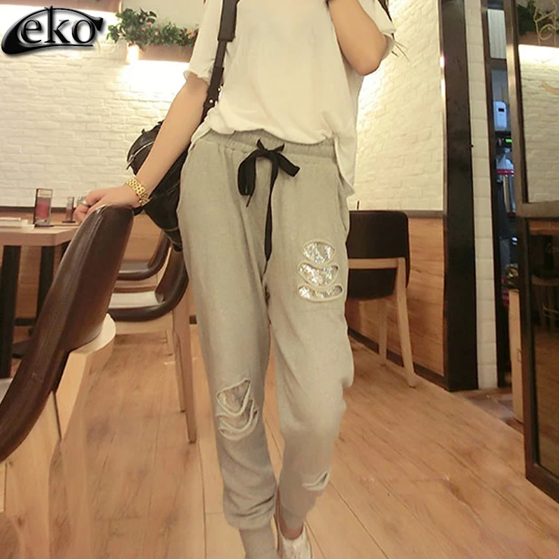 Женские шаровары размера плюс XXXL в стиле хип-хоп с высокой талией повседневные