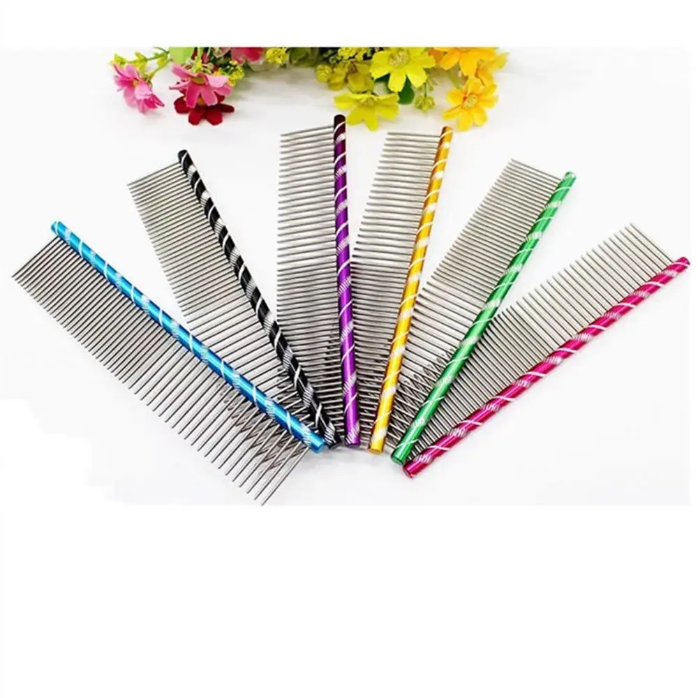 Профессиональная стальная расческа для собак MTL с толстыми зубцами