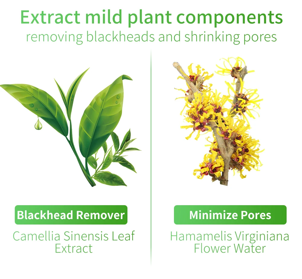 Гербицид, экстракт чая, глубокое очищение удаление черных точек, смягчение акне, попрощание с акне клубника, очищение носа, уход за кожей