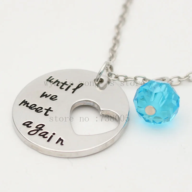 Памятное ожерелье до встречи памятное и брелок с надписью Keep You In My Heart|necklace