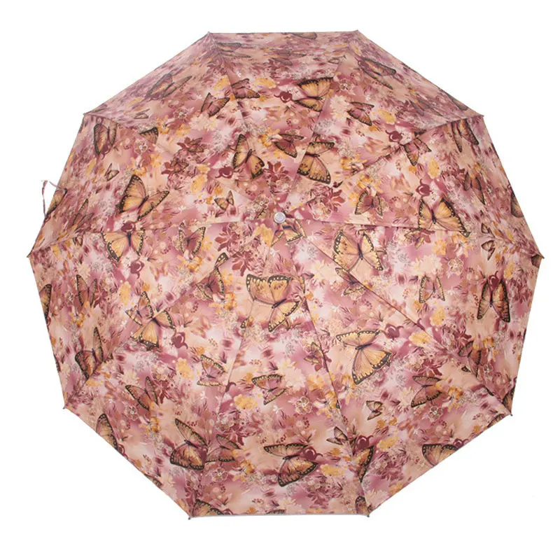 Креативный узор розовый зонтик дождевик для женщин ветрозащитный Сверхлегкий