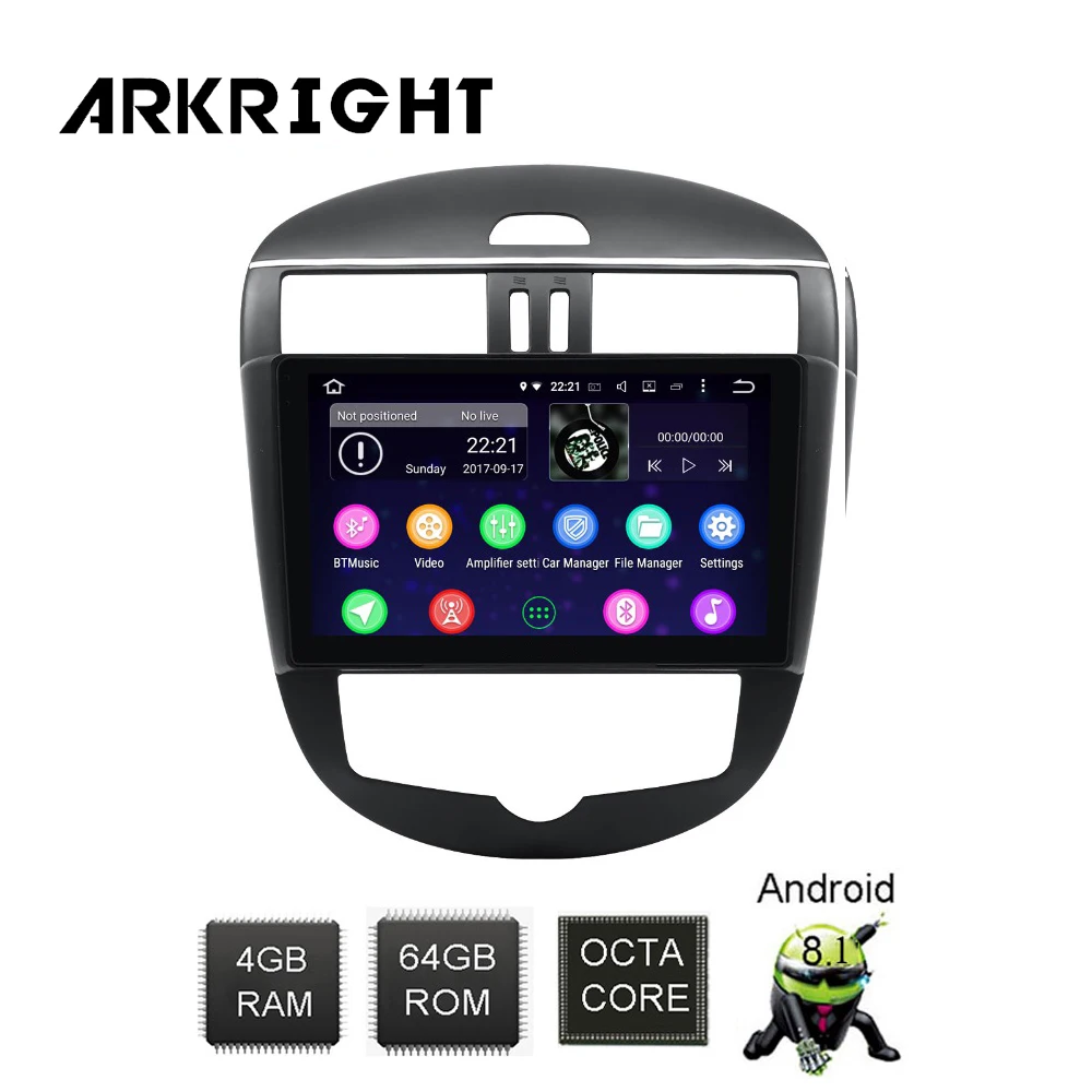 Автомобильный радиоприемник/стереоплеер ARKRIGHT 10 1 дюйма IPS экран 2Din GPS Android 8