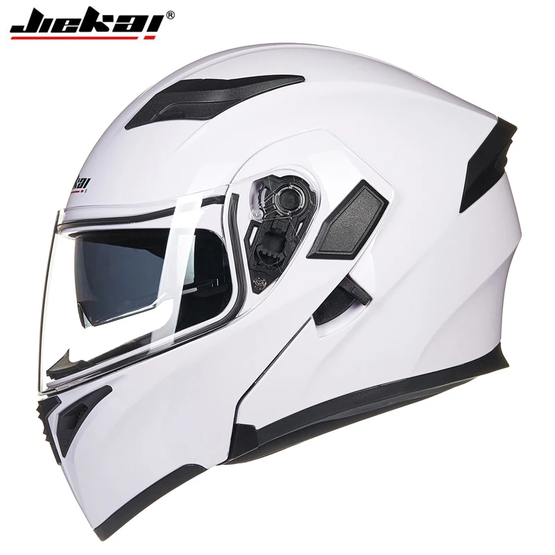 Hot sale JIEKAI Flip Up Motorcycle Helmet Modular Moto With Inner Sun Visor Safety Double Lens Racing Full Face Helmets | Автомобили и