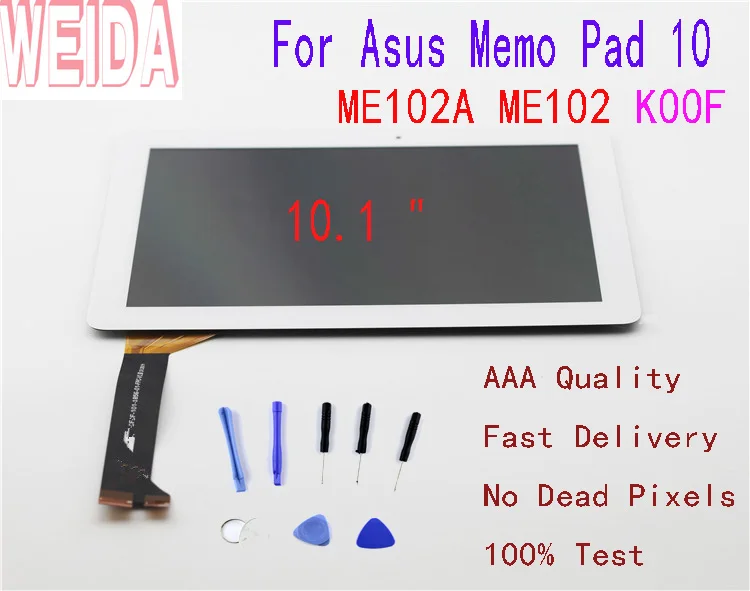 Сенсорный ЖК-дисплей 10 1 дюйма для Asus Memo Pad ME102A ME102 K00F дигитайзер сенсорной панели в