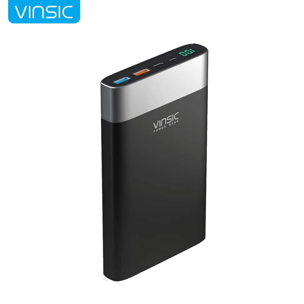 Vinsic 20000 мАч Зарядное устройство Quick Charge 3 0 QC3.0 Dual USB Type C Внешнее зарядное для Samsung