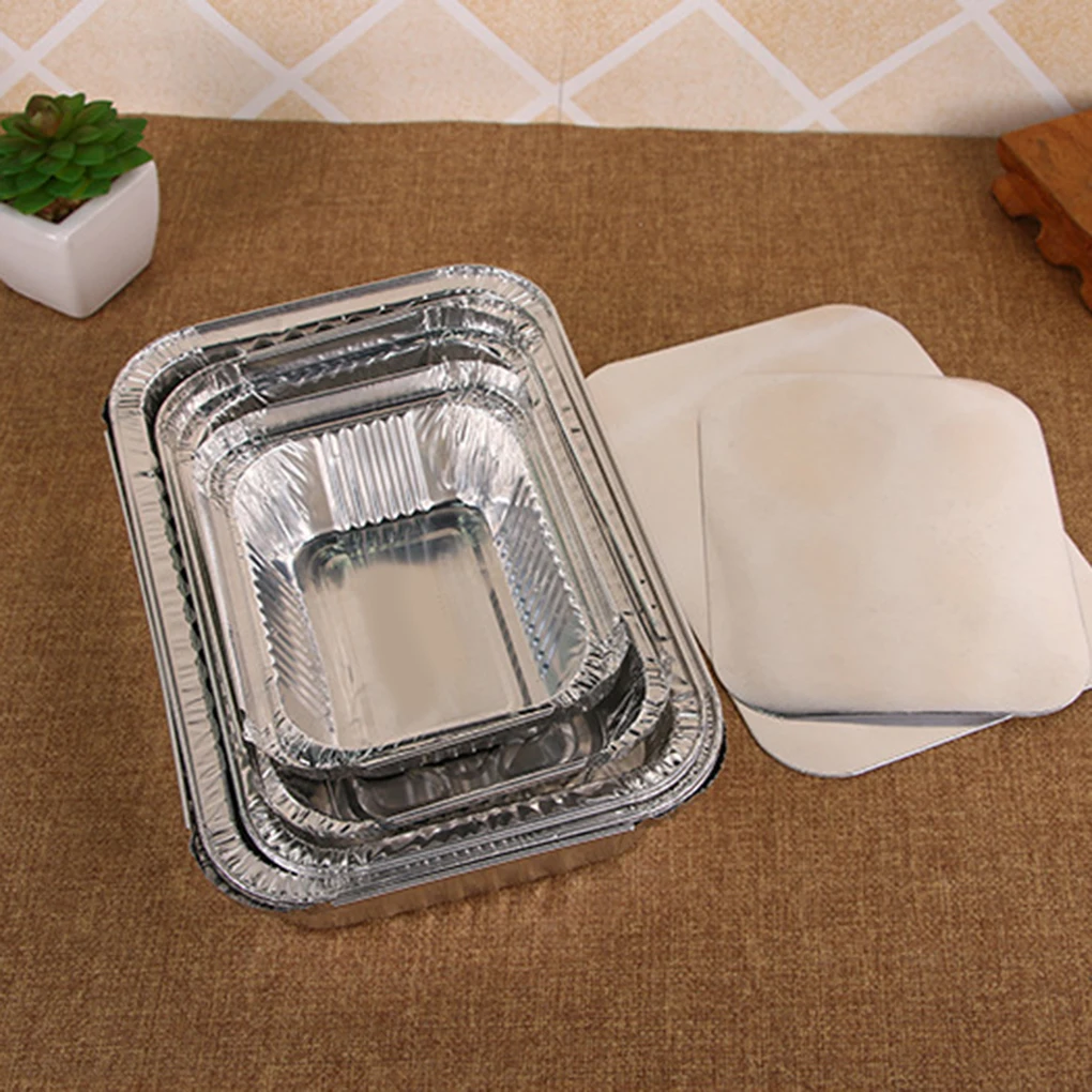 Одноразовая алюминиевая фольга прямоугольной формы 10 шт. пищевые контейнеры с