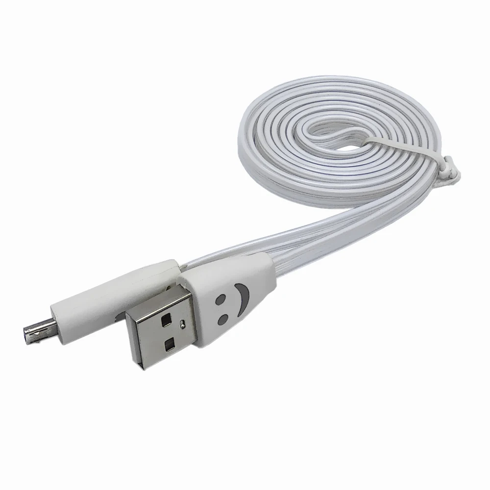 Светодиодное освещение зарядный кабель Micro USB Лапша кабели мобильный телефон для