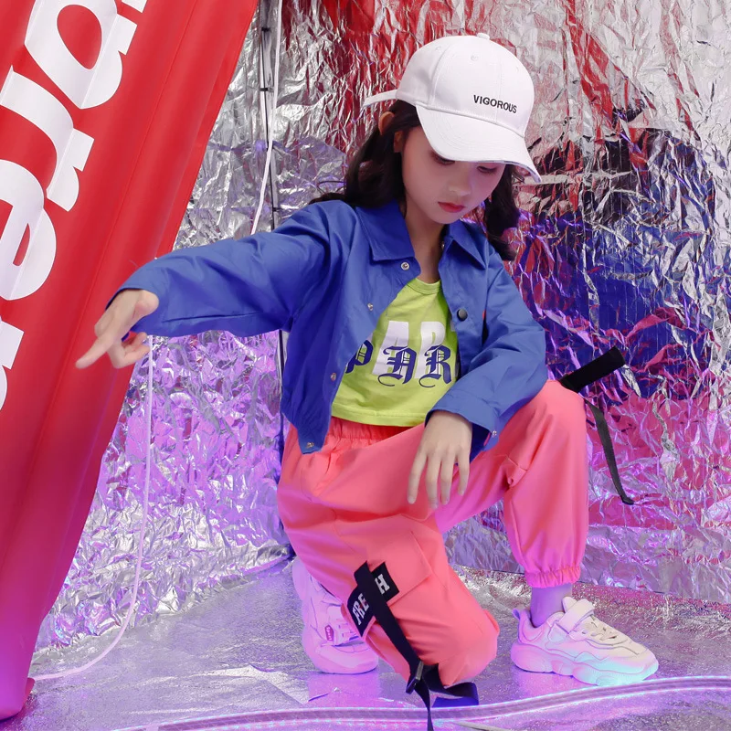 Kids Cool Hip Hop Clothing Clothes for Girls Jacket Crop Tank Tops Shirt Shorts Jazz Dance Costume Ballroom Dancing Streetwear |