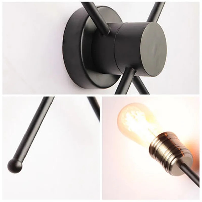 

American country industrial retro working villa wall lamp staircase corridor restaurant wall wrought iron adjustable wall lamp