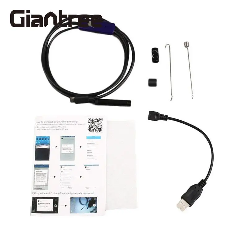 Lensgiantree Micro USB эндоскоп Водонепроницаемый Бороскоп 6 LED видео камера