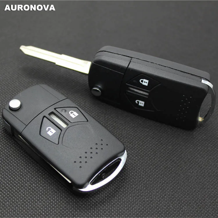 

AURONOVA New Upgrade Flip Folding Key Shell for Mitsubishi Eclipse 2 Buttons Modified Remote Car Key Case