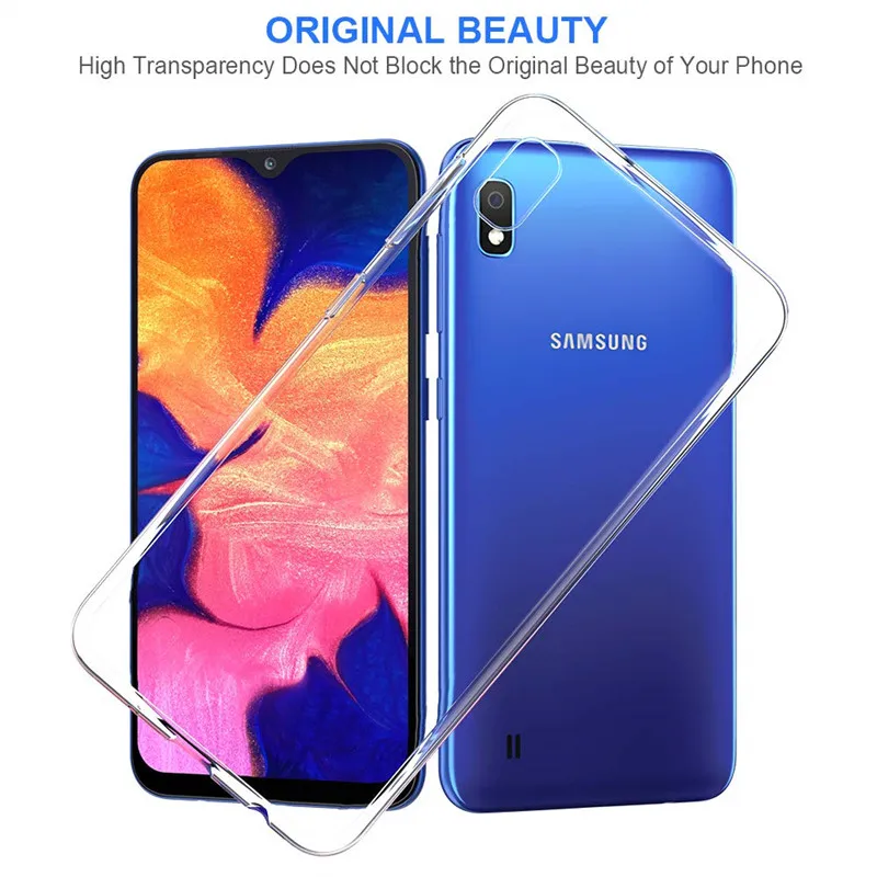 Чехол для Samsung A30 мягкая прозрачная силиконовая задняя крышка из ТПУ чехол